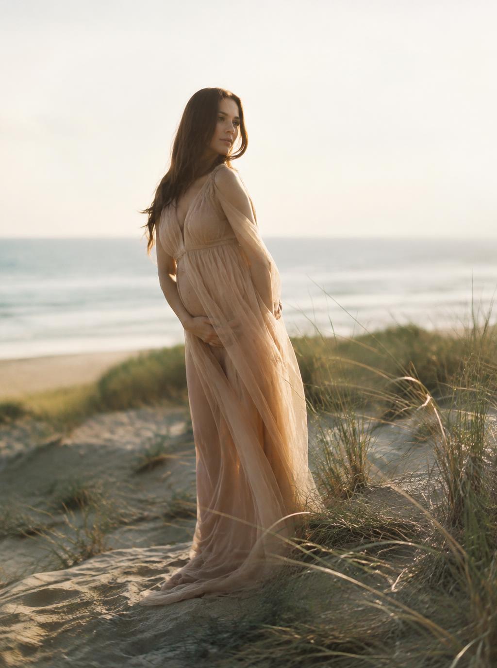Maternity session on Miami dunes
